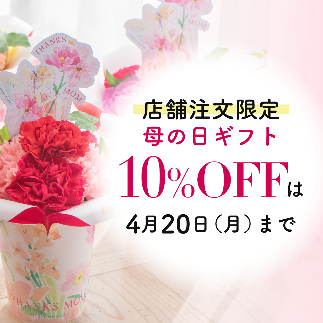 母の日早割10％OFF 4月20日まで！！ | Hibiya-Kadan Style 小田急町田